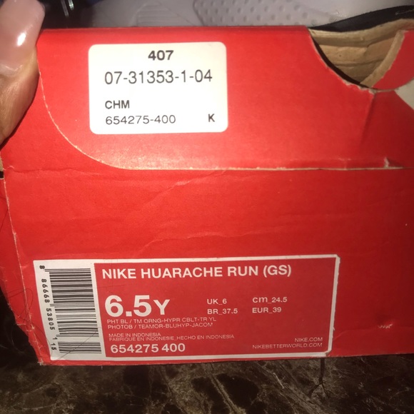 Nike huarache run (GS) worn twice - Picture 5 of 5